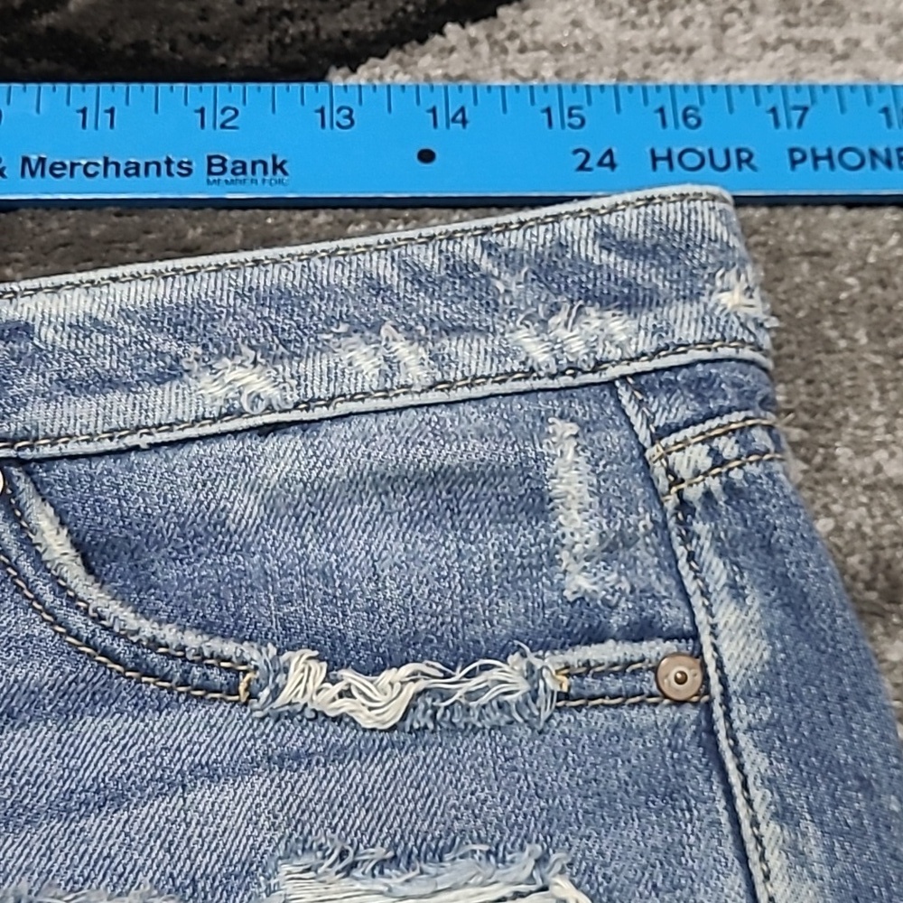 KANCAN LOS ANGELES FACTORY DISTRESSED DENIM JEAN SHORTS - Picture 6 of 11